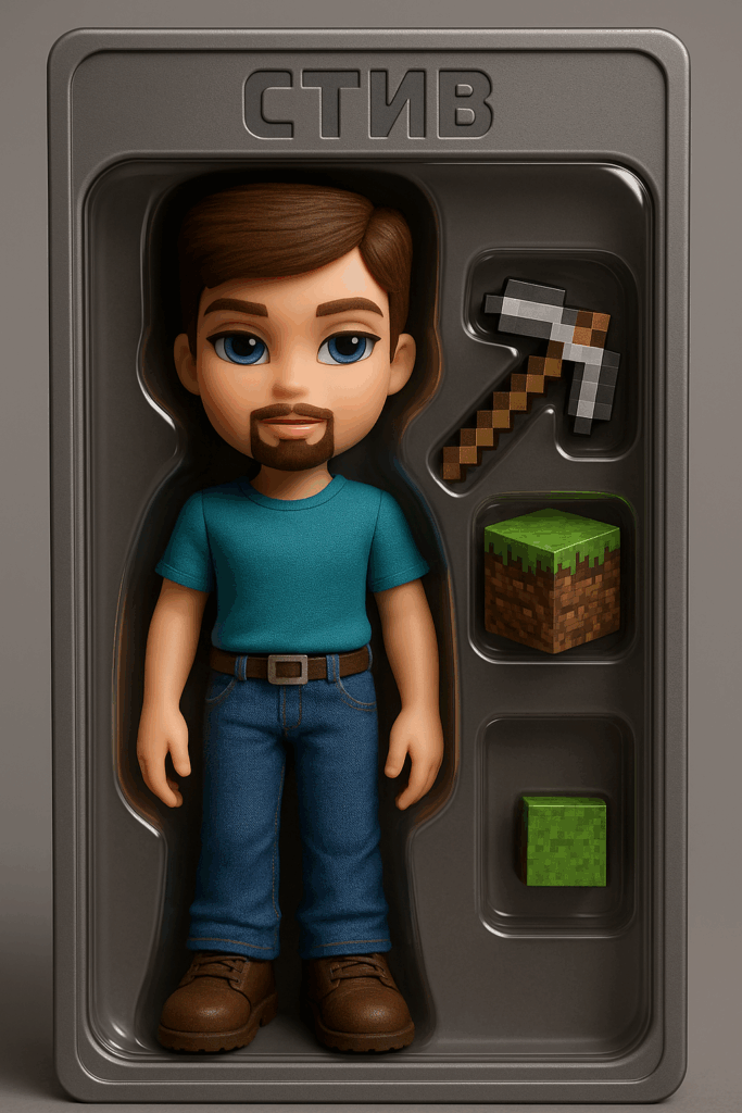 Стив из Minecraft в стиле Bratz